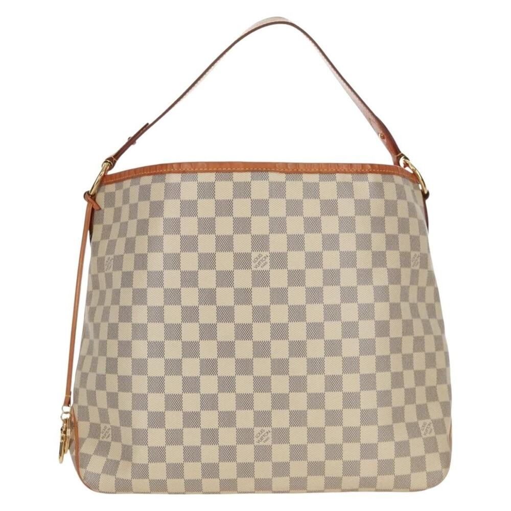 Louis Vuitton Damier Azur Delightful MM Shoulder Bag White